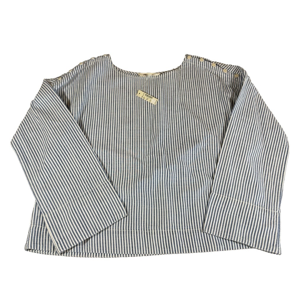 Madewell NWT Womens S Long Sleeve Striped Top